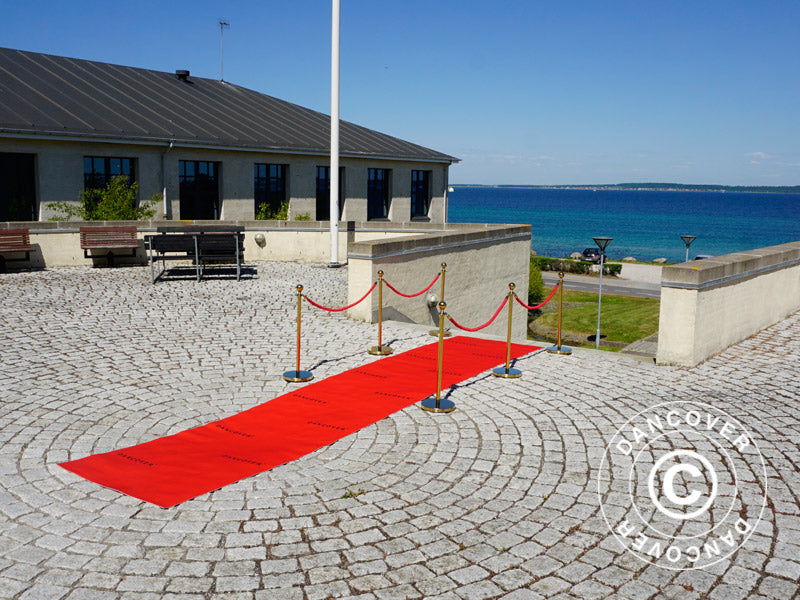 Rød løber m/tryk, 1,2x6m