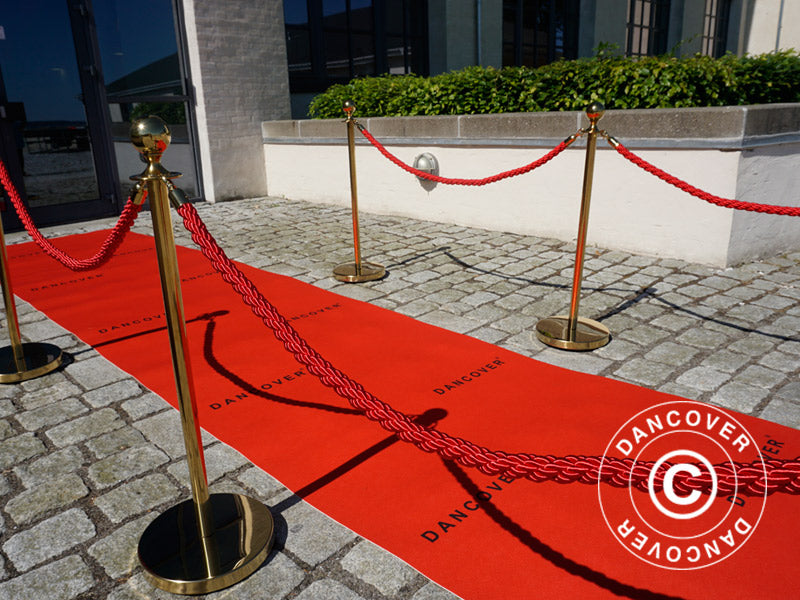 Rød løber m/tryk, 1,2x6m