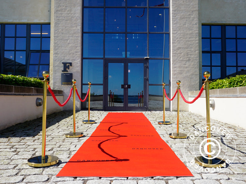 Rød løber m/tryk, 1,2x6m