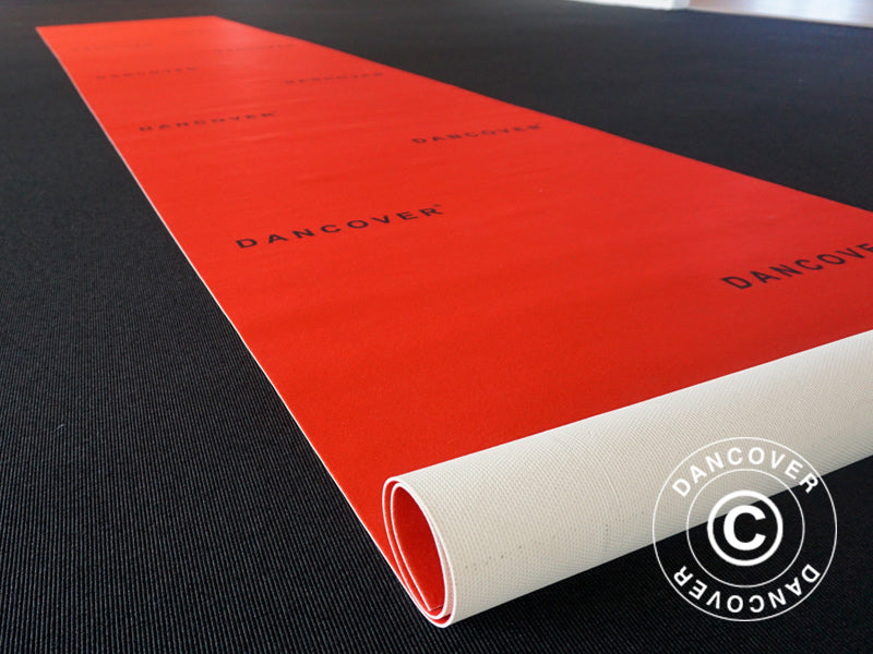 Rød løber m/tryk, 1,2x6m