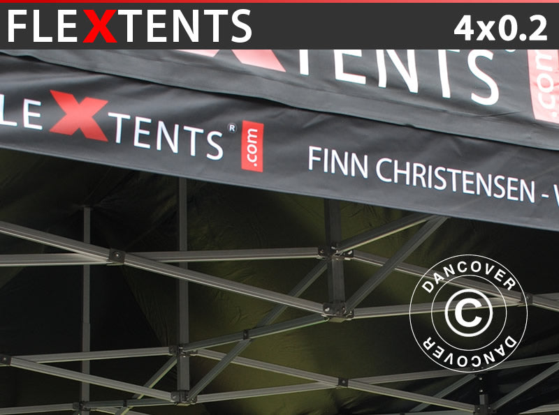 FleXtents® banner m/tryk, 4x0,2m