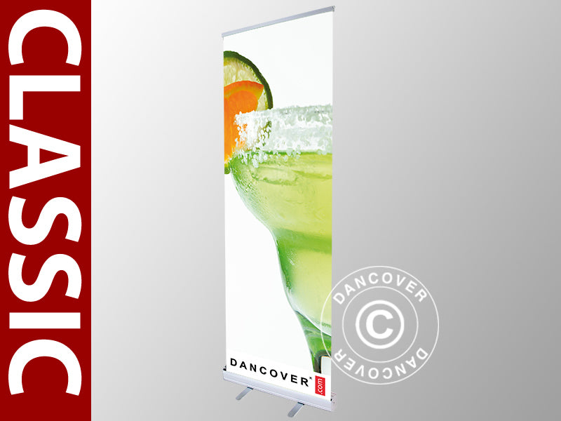 Roll up banner Classic 85x200cm, med enkelt-side tryk
