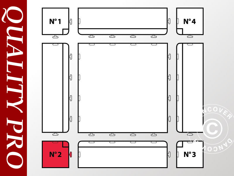 Plastgulv hjørnestykke nr. 2, Antracit