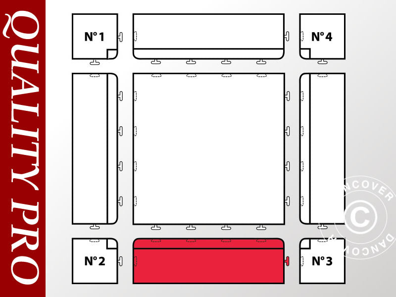 Plastgulv kantstykke, Under, Antracit
