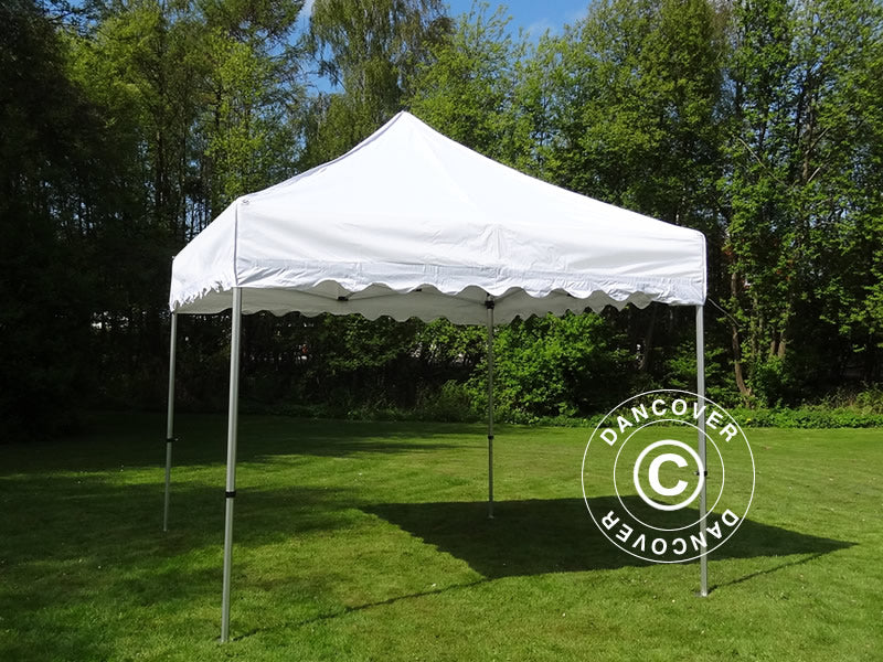 Foldetelt FleXtents PRO "Wave" 3x3m Hvid, inkl. 4 sider