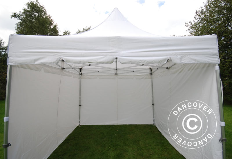 Foldetelt FleXtents PRO Peak Pagoda 3x3m Hvid, inkl. 4 sider