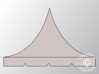 Tagdug til Foldetelt FleXtents PRO Pagoda 3x3m, Latte