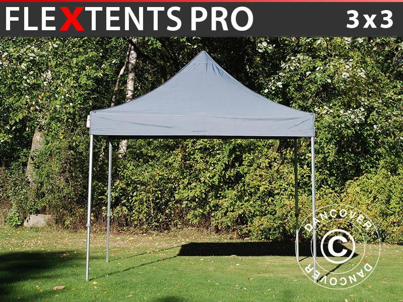 Foldetelt FleXtents PRO 3x3m Grå