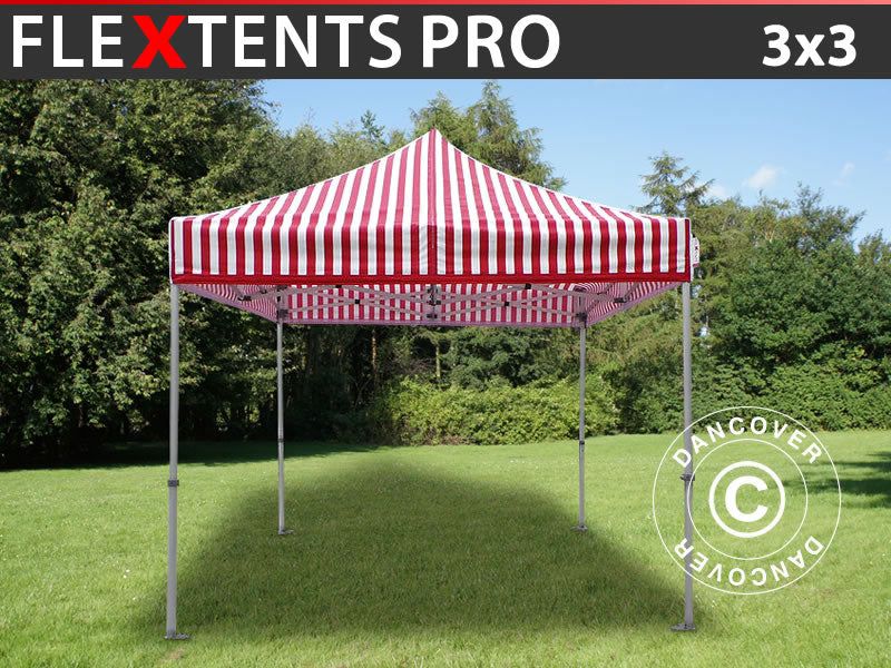 Foldetelt FleXtents PRO 3x3m Stribet