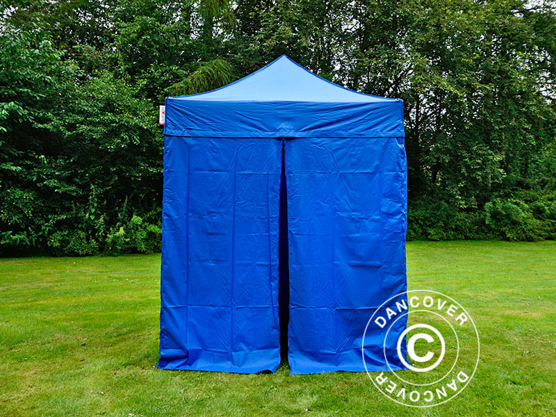 Foldetelt FleXtents PRO 2x2m Blå, inkl. 4 sider
