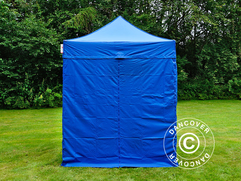 Foldetelt FleXtents PRO 2x2m Blå, inkl. 4 sider