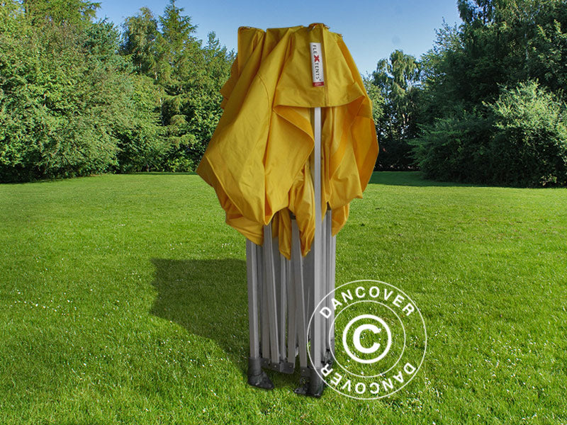 Foldetelt FleXtents PRO 3x3m Gul, inkl. 4 sider