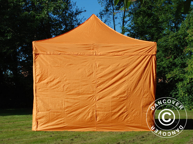 Foldetelt FleXtents PRO 3x3m Orange, inkl. 4 sider