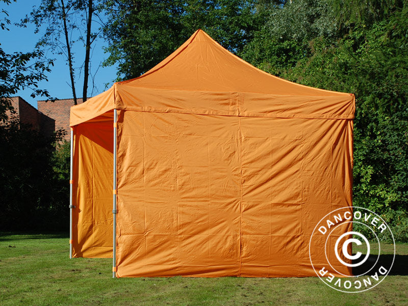 Foldetelt FleXtents PRO 3x3m Orange, inkl. 4 sider