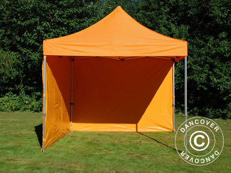 Foldetelt FleXtents PRO 3x3m Orange, inkl. 4 sider