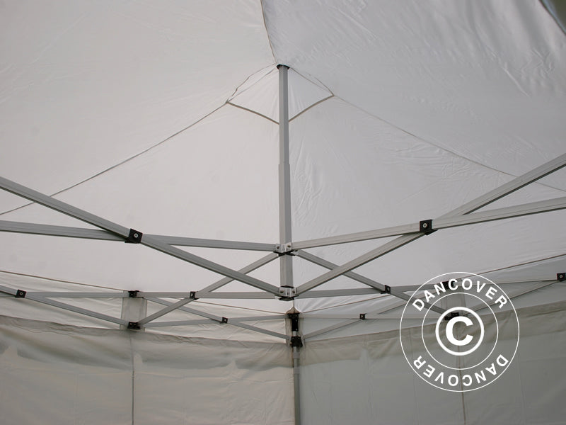 Foldetelt FleXtents PRO "Peaked" 3x3m Hvid, inkl. 4 sider
