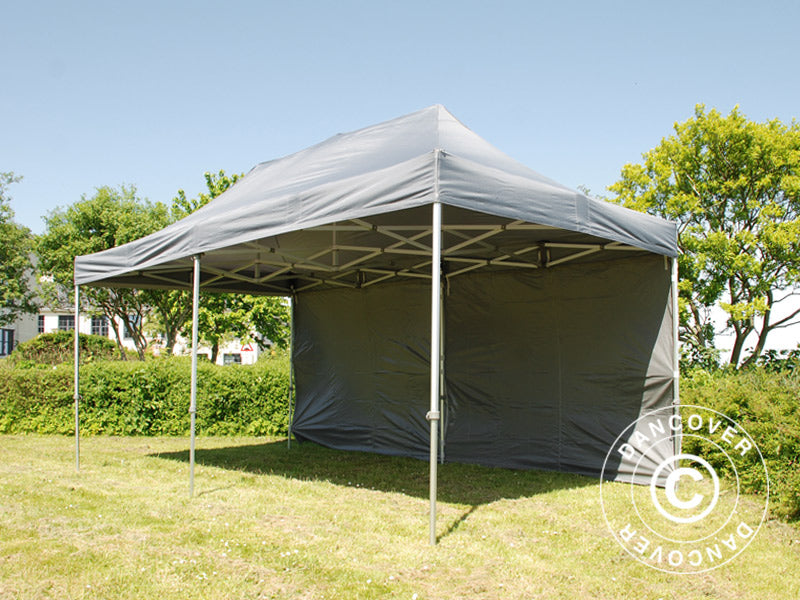 Foldetelt FleXtents PRO 3x6m Grå, inkl. 6 sider