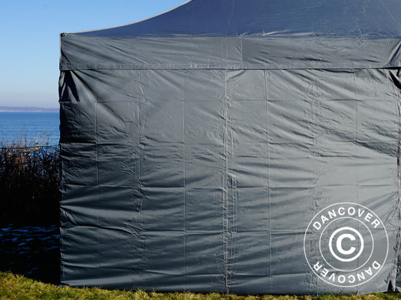 Foldetelt FleXtents PRO 3x6m Grå, inkl. 6 sider