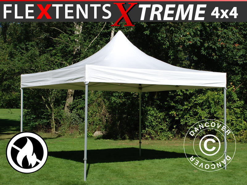 Foldetelt FleXtents Xtreme 50 Heavy Duty 4x4m, Hvid