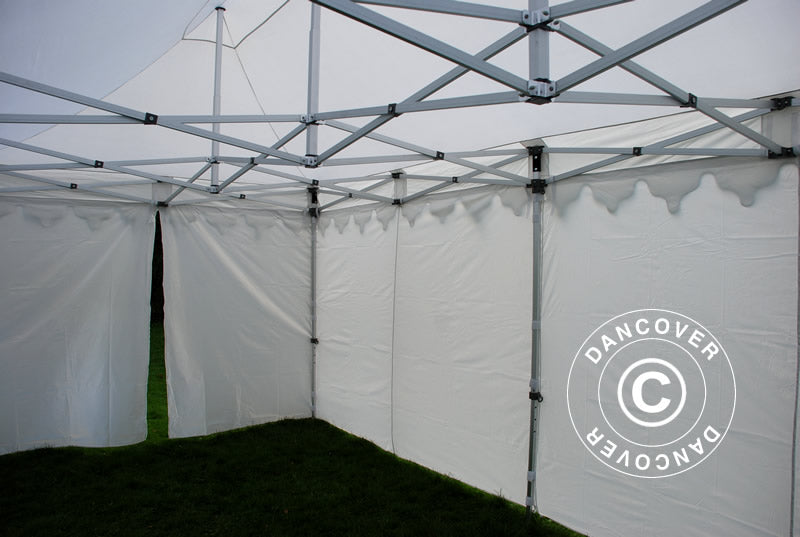Foldetelt FleXtents PRO "Morocco" 3x6m Hvid, inkl. 6 sider
