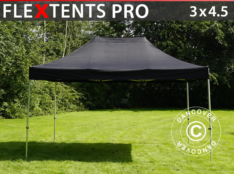 Foldetelt FleXtents PRO 3x4,5m Sort