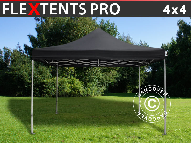 Foldetelt FleXtents PRO 4x4m Sort
