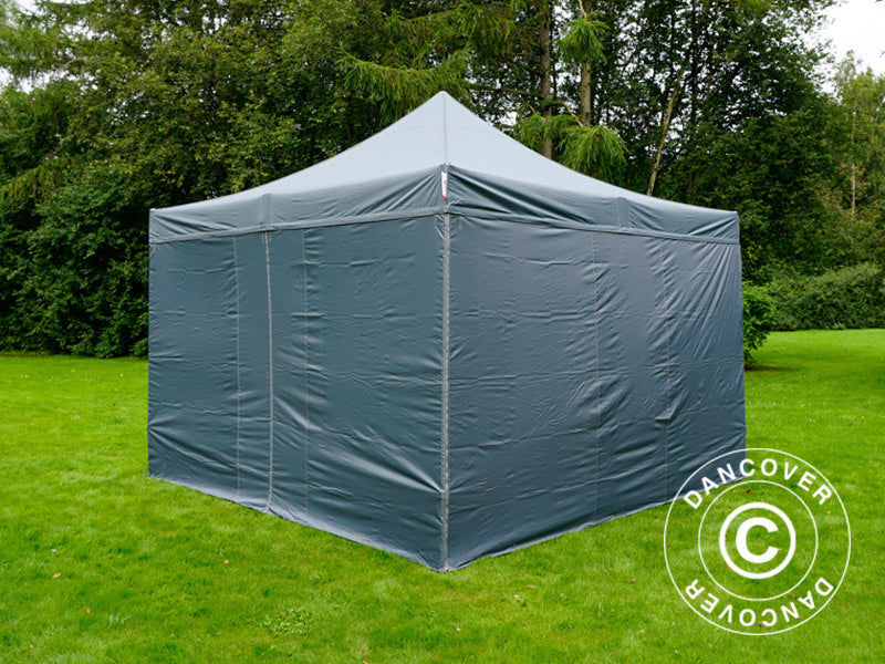 Foldetelt FleXtents Xtreme 50 4x4m Grå, inkl. 4 sider