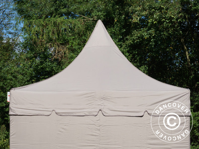 Foldetelt FleXtents PRO Peak Pagoda 3x3m Latte, inkl. 4 sider