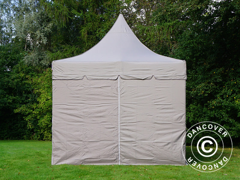 Foldetelt FleXtents PRO Peak Pagoda 3x6m Latte, inkl. 6 sider