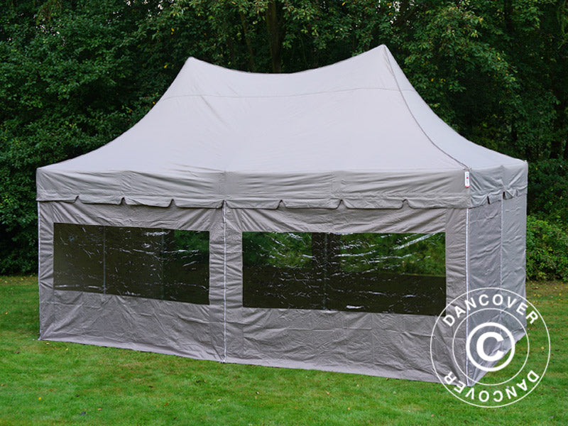 Foldetelt FleXtents PRO Peak Pagoda 3x6m Latte, inkl. 6 sider