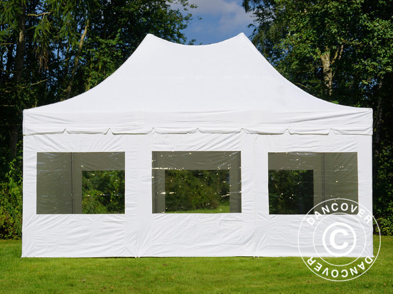 Foldetelt FleXtents PRO Peak Pagoda 4x6m Hvid, inkl. 8 sider