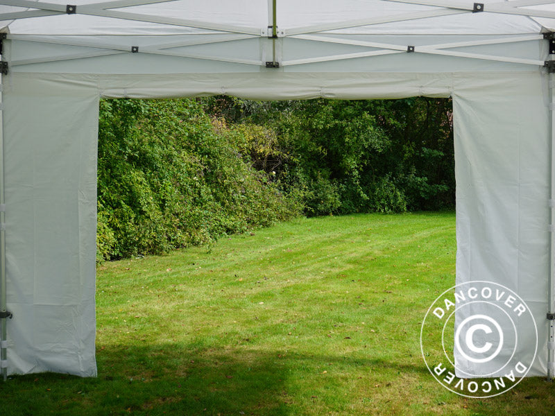 Foldetelt FleXtents PRO Peak Pagoda 4x6m Hvid, inkl. 8 sider