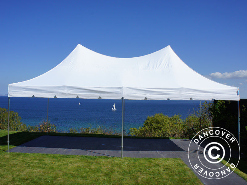 Foldetelt FleXtents PRO Peak Pagoda 4x8m Hvid, inkl. 6 sider