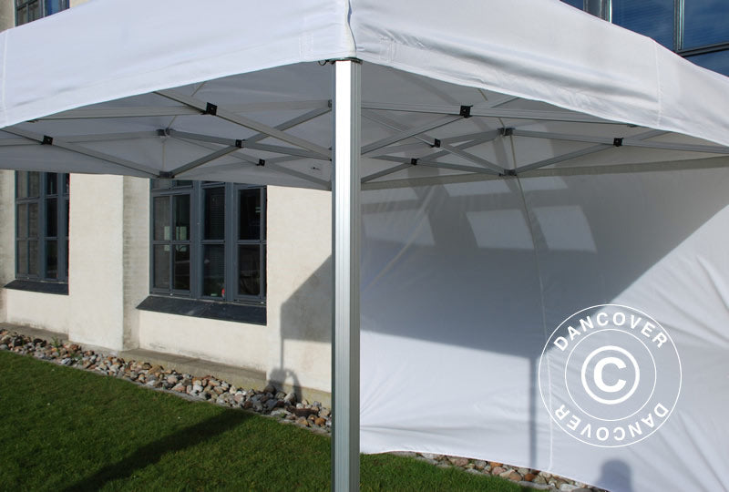 Foldetelt FleXtents PRO 3x3m Hvid, Brandhæmmende, inkl. 4 sider