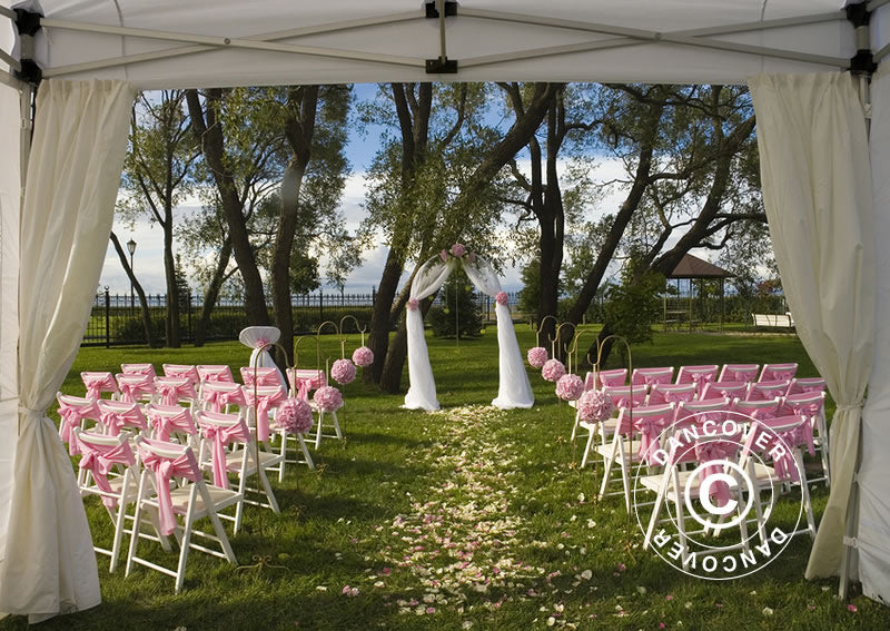 Foldetelt FleXtents PRO 3x3m Hvid, Brandhæmmende, inkl. 4 sider