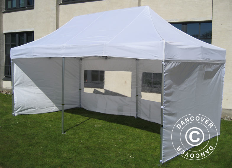 Foldetelt FleXtents Xtreme 50 3x6m Hvid, Brandhæmmende, inkl. 6 sider