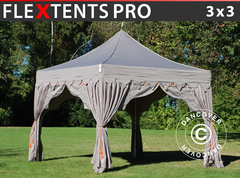 Foldetelt FleXtents PRO "Raj" 3x3m Latte/Orange