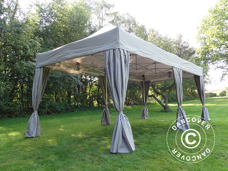 Foldetelt FleXtents PRO 3x6m Latte, inkl. 6 pyntegardiner