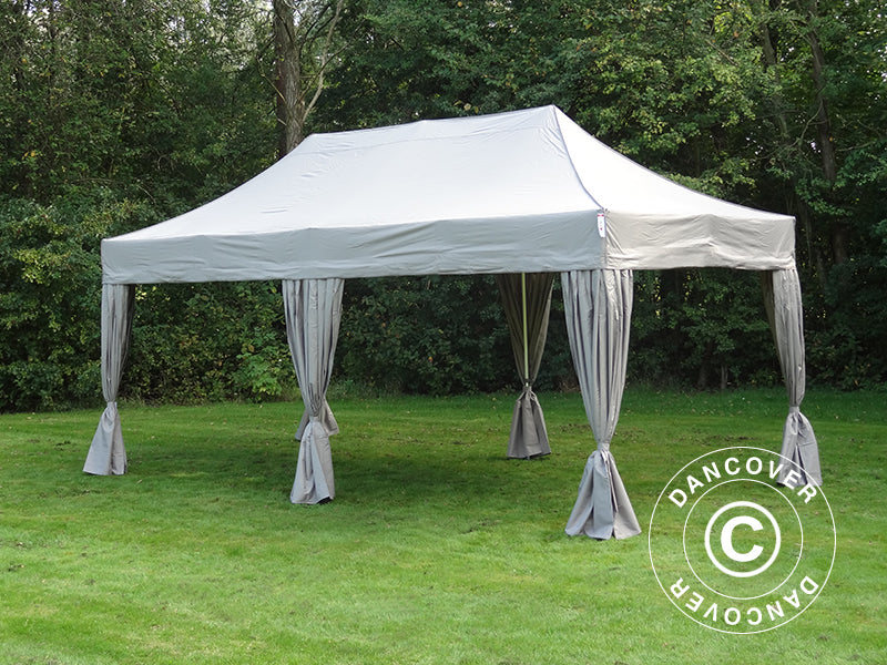 Foldetelt FleXtents PRO 3x6m Latte, inkl. 6 pyntegardiner