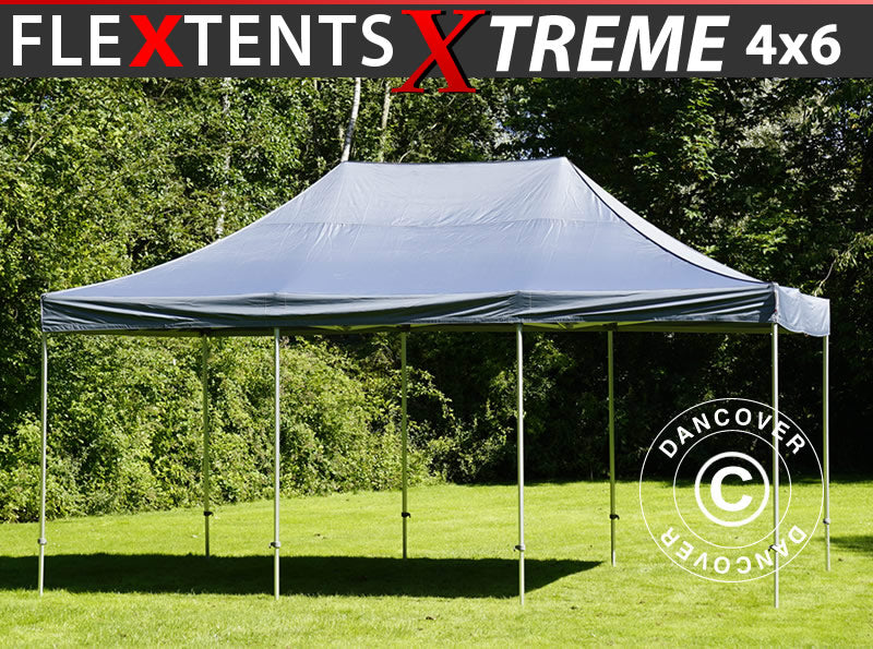 Foldetelt FleXtents Xtreme 50 4x6m Grå