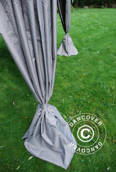 Foldetelt FleXtents PRO "Peaked" 4x4m Latte, inkl. 4 pyntegardiner