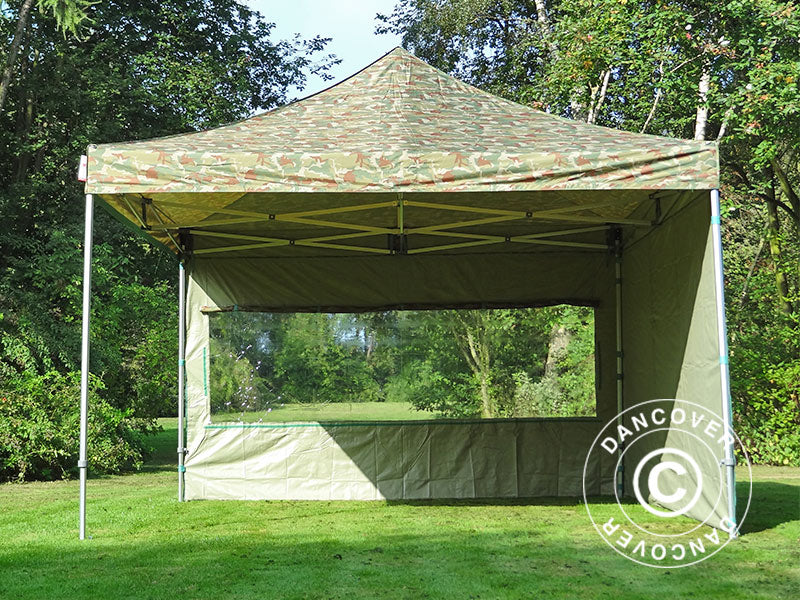 Foldetelt FleXtents Xtreme 50 4x4m Camouflage/Militær, inkl. 4 sider