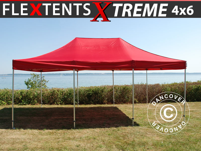 Foldetelt FleXtents Xtreme 50 4x6m Rød