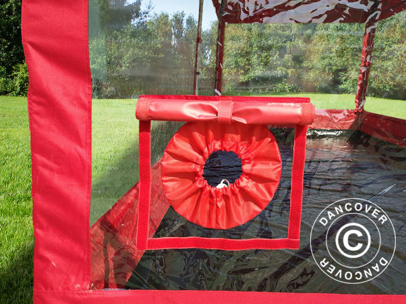 Foldegarage FleX Carcover, 2,5x5m, Rød