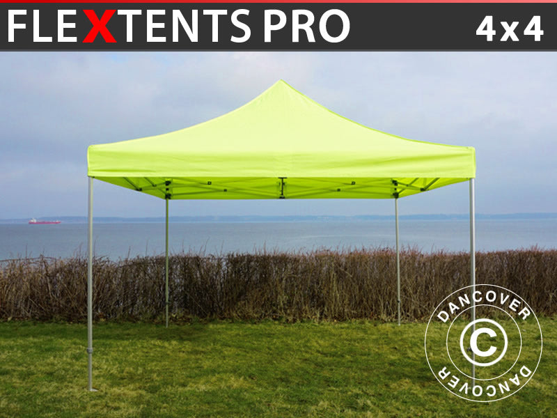 Foldetelt FleXtents PRO 4x4m Neongul/Grøn