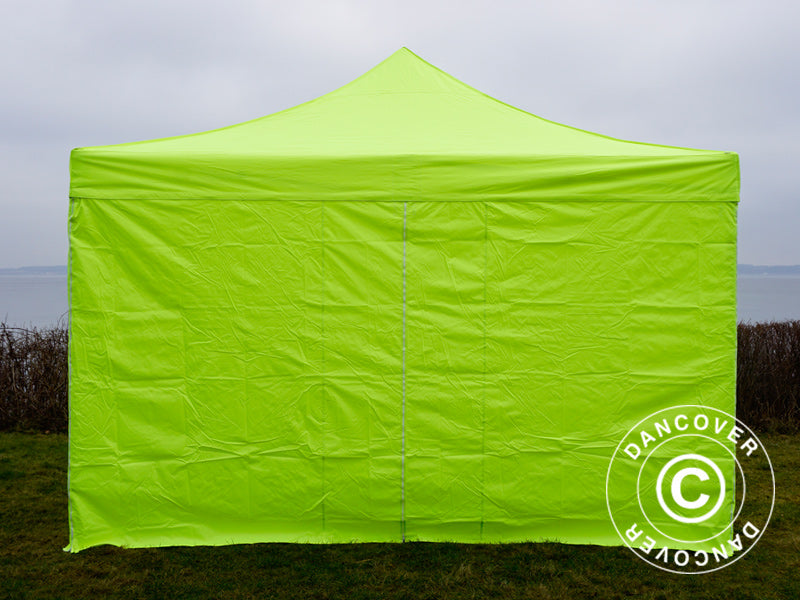 Foldetelt FleXtents PRO 4x4m Neongul/grøn, inkl. 4 sider