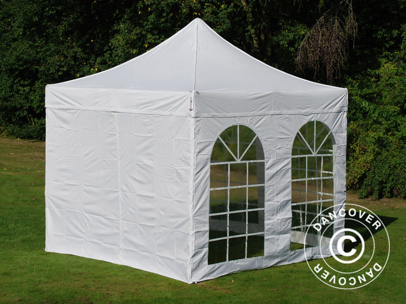 Foldetelt FleXtents PRO Vintage Style 3x3m Hvid, inkl. 4 sider