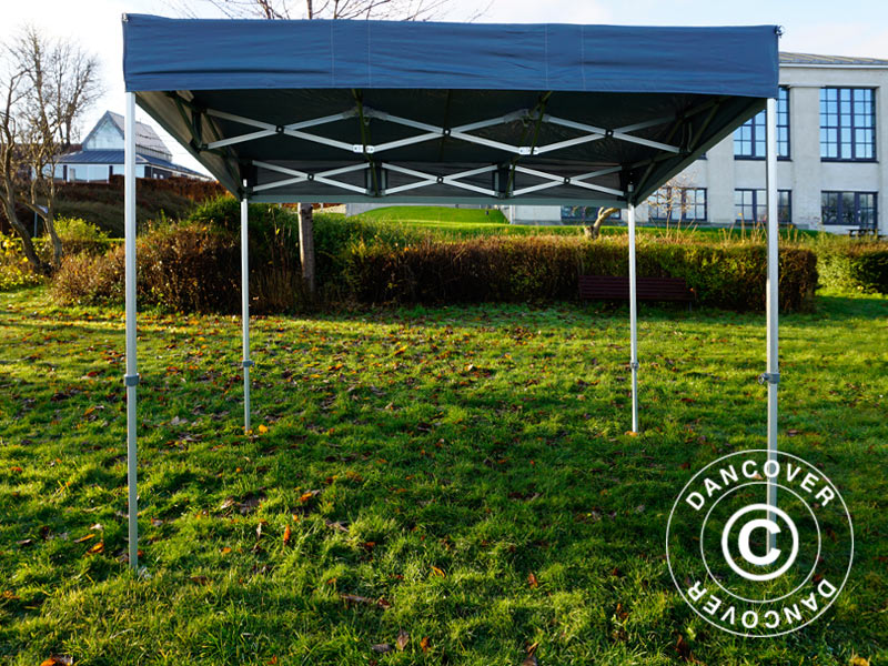 Foldetelt FleXtents PRO Trapezo 3x3m Grå, inkl. 4 sider