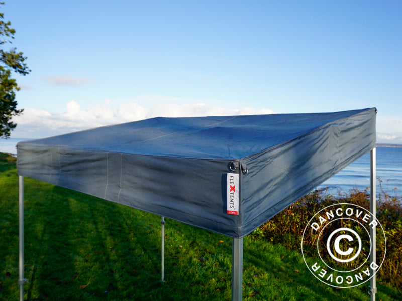 Foldetelt FleXtents PRO Trapezo 3x3m Grå, inkl. 4 sider