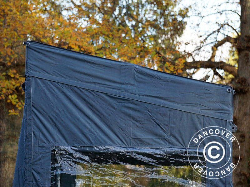 Foldetelt FleXtents PRO Trapezo 3x3m Grå, inkl. 4 sider